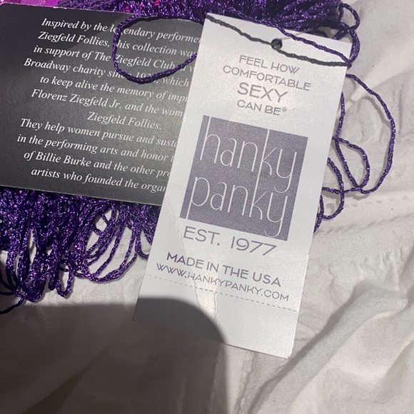 Rare NWT Hanky Panky after midnight purple tassel & lace bralette - Picture 10 of 13